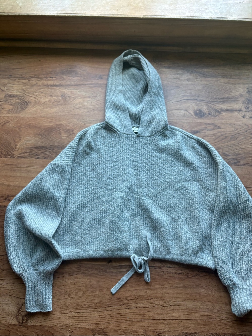 American Eagle Light Gray Plush Hoodie